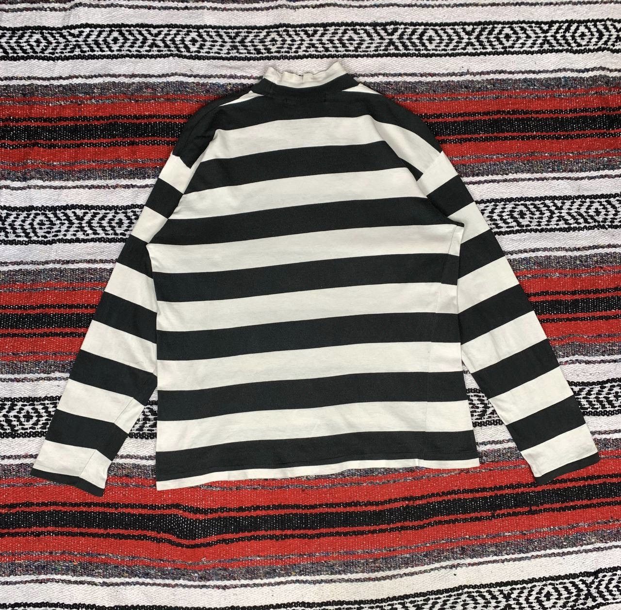 Yohji Yamamoto Work Shop Yohji Yamamoto Shirt Stripe TurtleNeck Distressed Size US S / EU 44-46 / 1 - 2 Thumbnail
