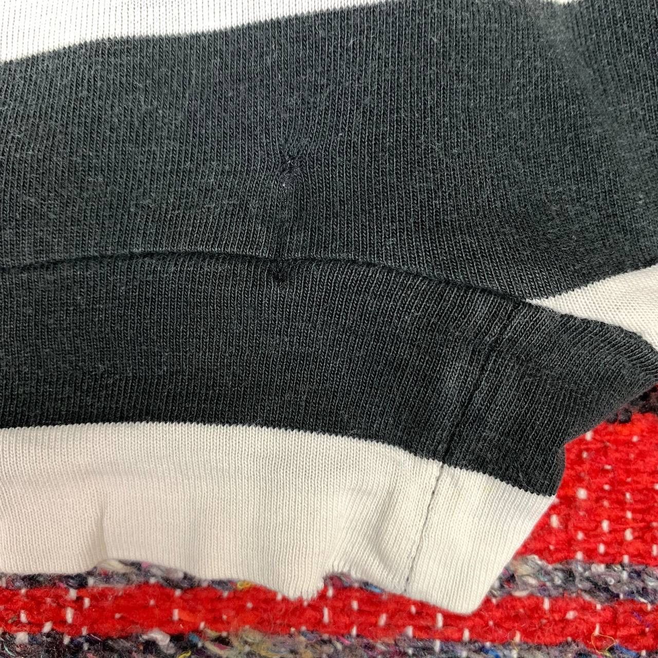 Yohji Yamamoto Work Shop Yohji Yamamoto Shirt Stripe TurtleNeck Distressed Size US S / EU 44-46 / 1 - 11 Thumbnail
