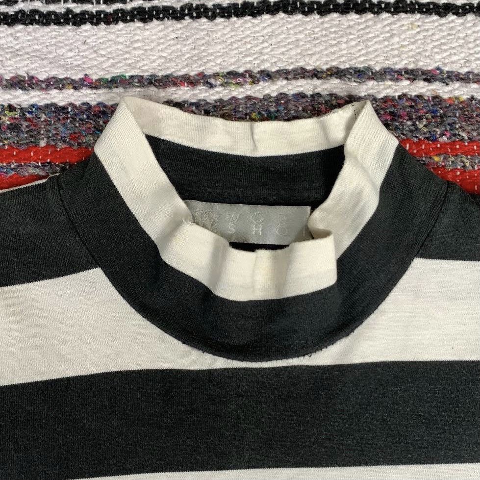 Yohji Yamamoto Work Shop Yohji Yamamoto Shirt Stripe TurtleNeck Distressed Size US S / EU 44-46 / 1 - 4 Thumbnail