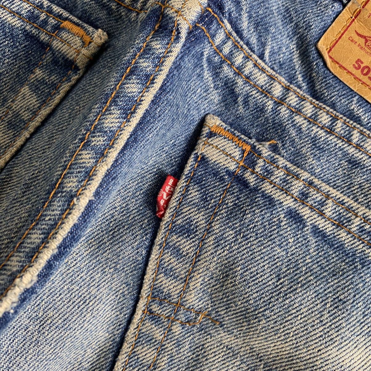 Jean × Levi's × Vintage Size 33x29.5 Vintage 90’s Levi's 505 Faded Blue Jeans Size US 33 - 16 Thumbnail