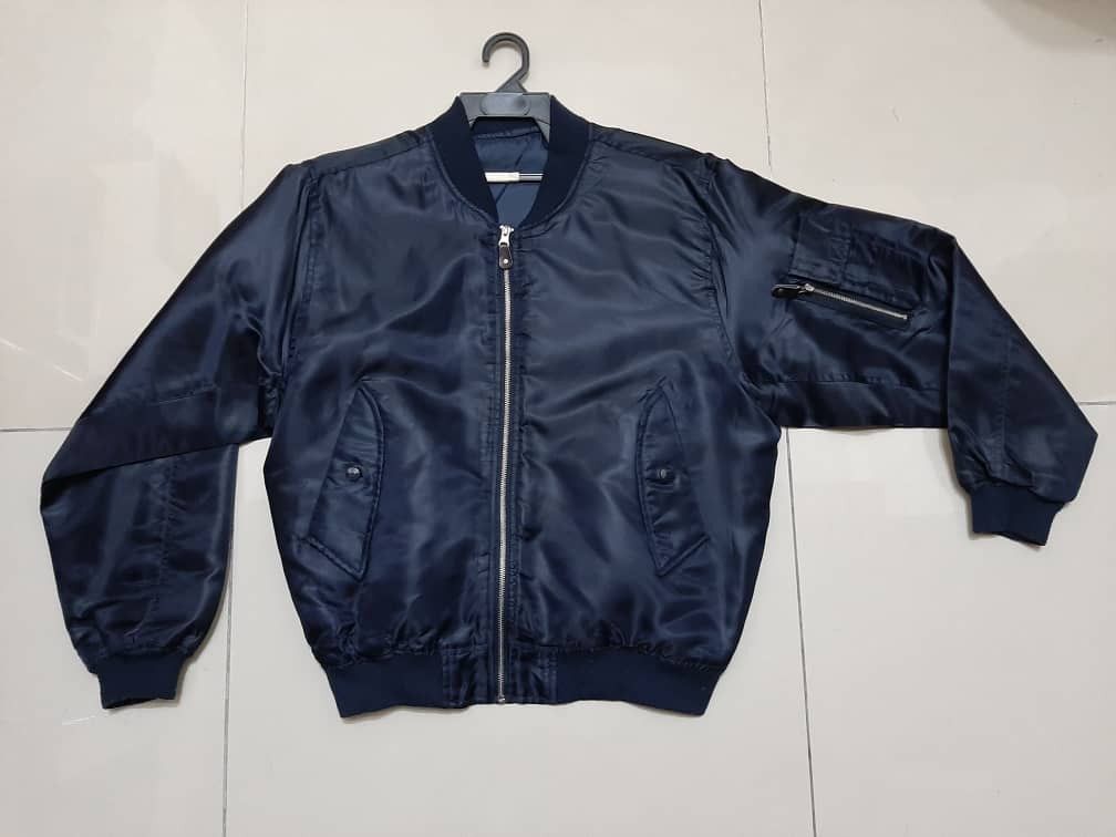 NAVY BLUE BOMBER JACKET