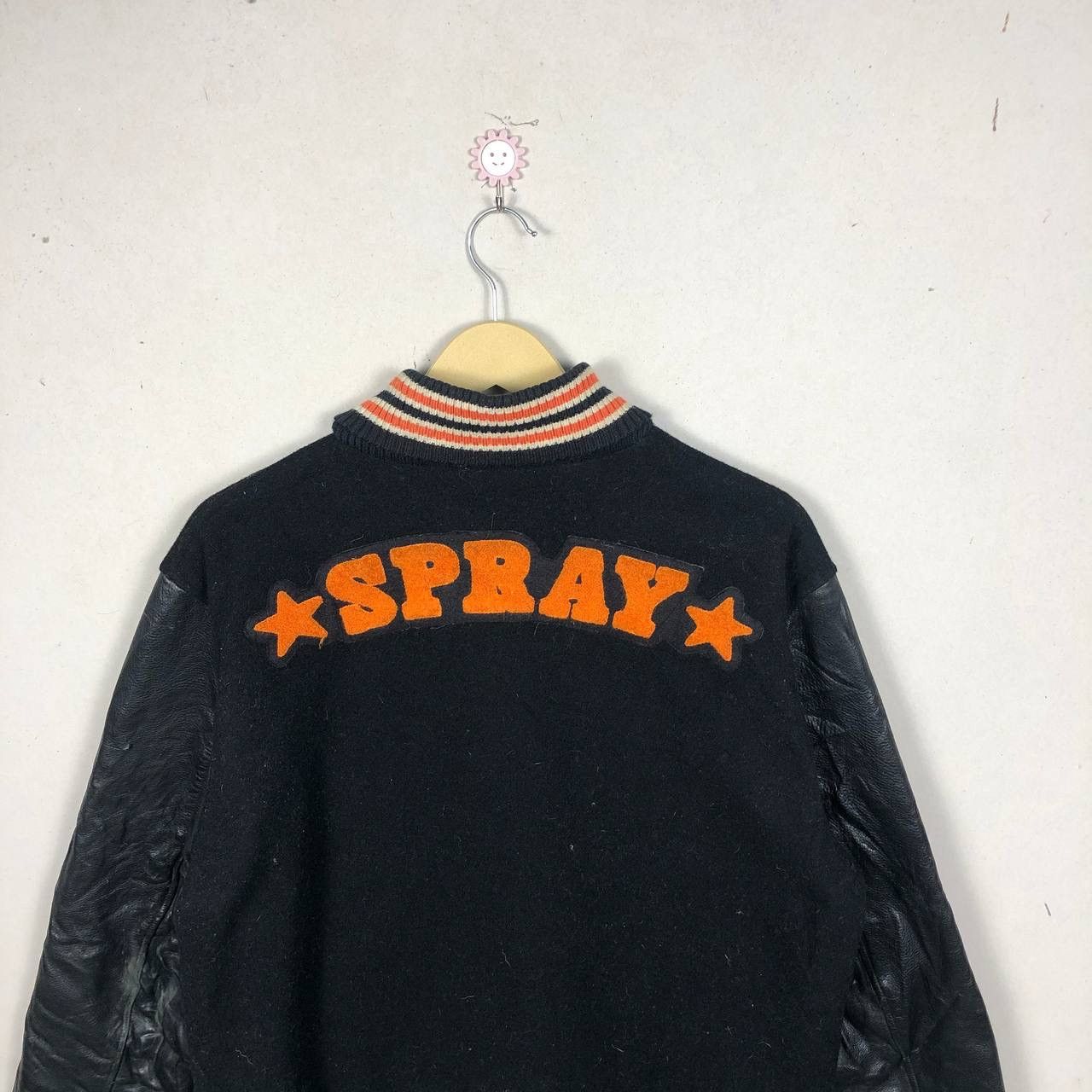 Vintage Vintage 80s Spray Varsity Stadium Leather Jacket Streetwear Size US M / EU 48-50 / 2 - 4 Thumbnail