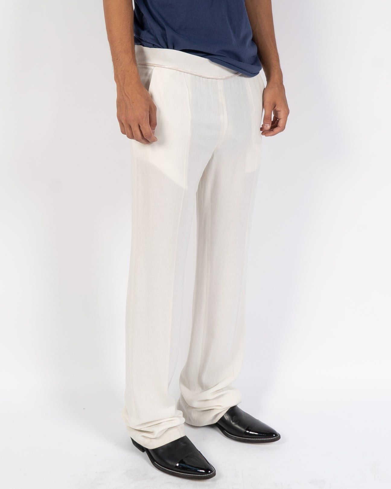 Haider Ackermann SS15 Phaseolus Ivory Trousers Sample Size US 30 / EU 46 - 3 Thumbnail
