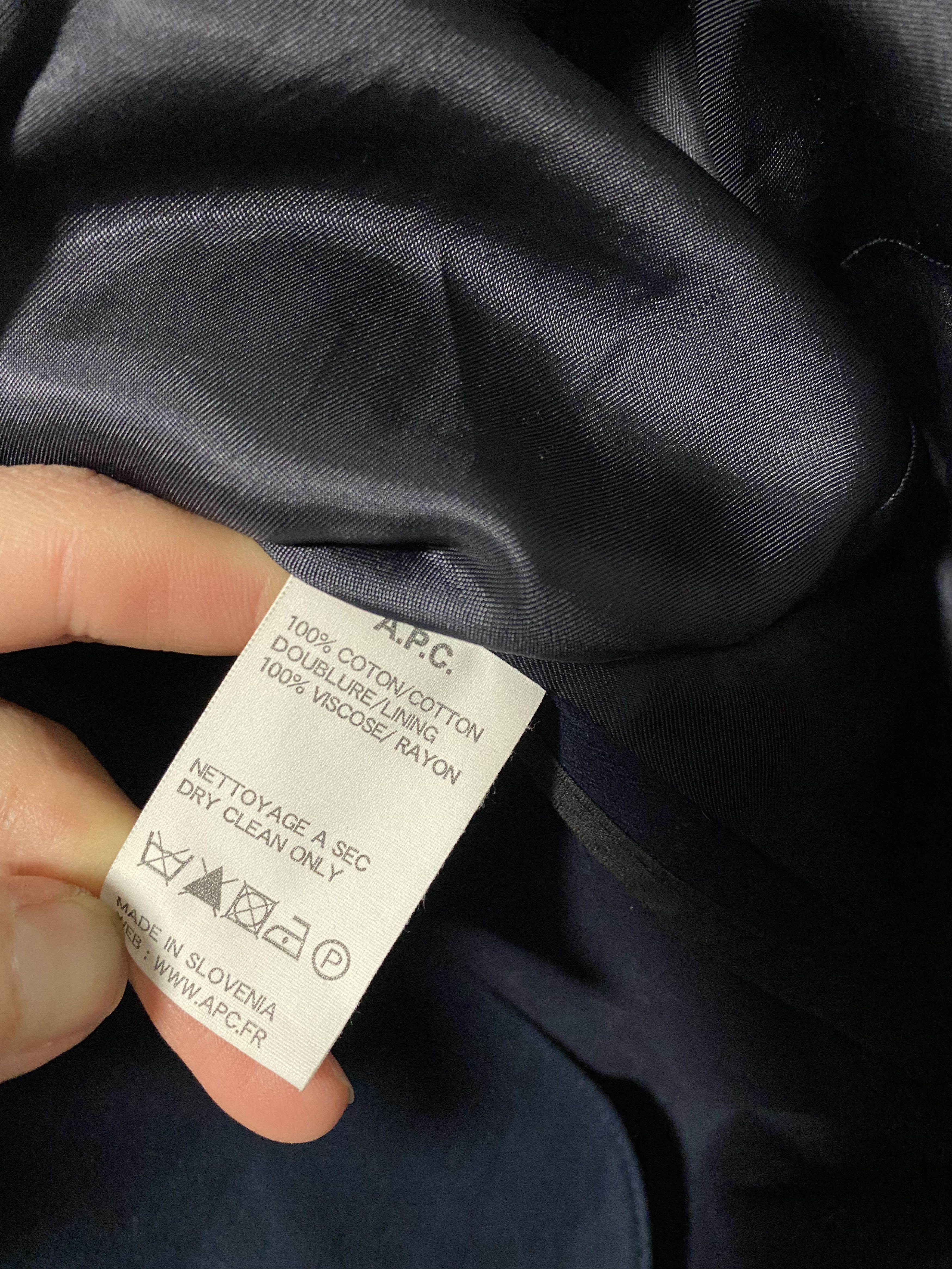 A.P.C. A.P.C. navy cotton blazer Size 48L - 2 Thumbnail