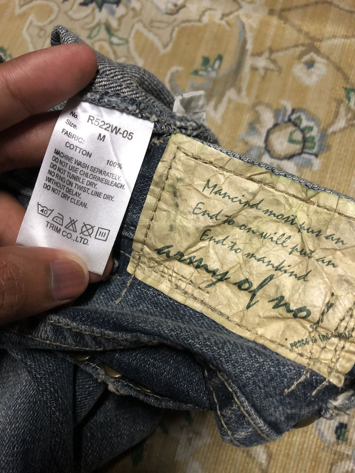 Japanese Brand STUDDED⚡️⚡️WASHED BLUE DENIM BY TRIM CO LTD Size US 30 / EU 46 - 3 Thumbnail