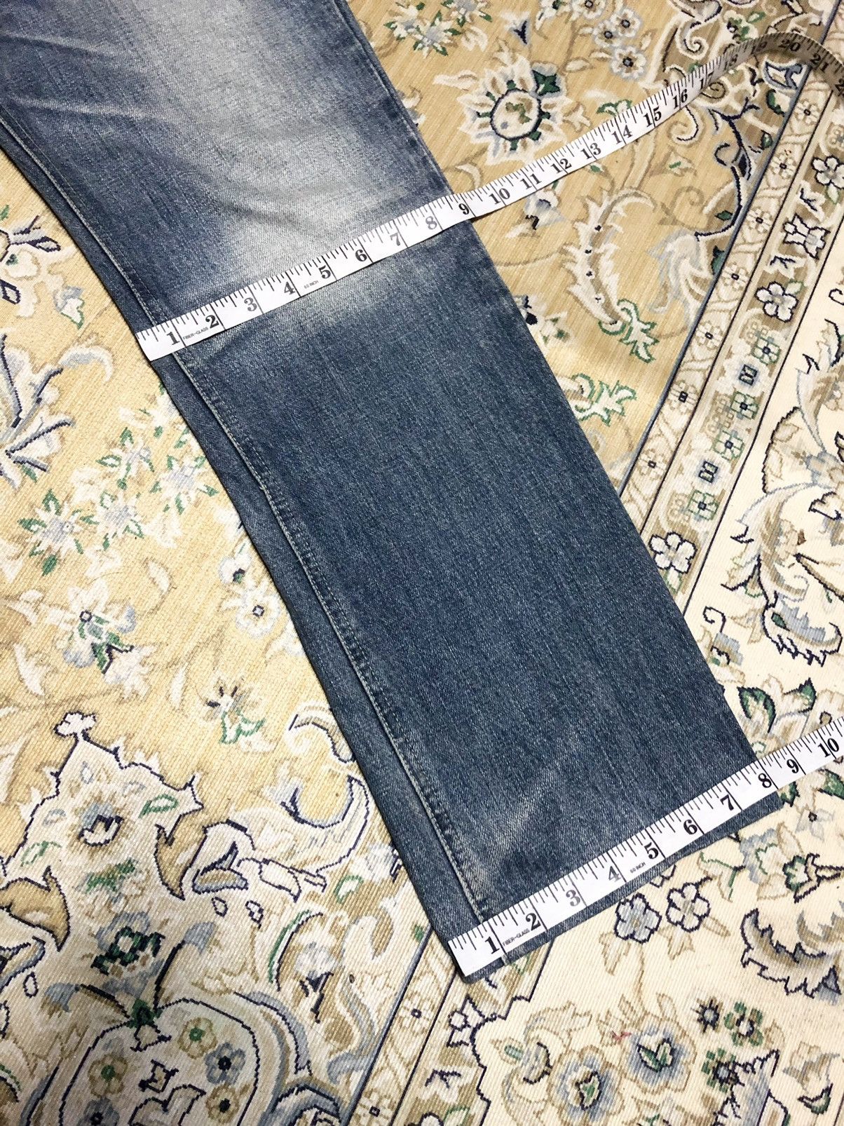 Japanese Brand STUDDED⚡️⚡️WASHED BLUE DENIM BY TRIM CO LTD Size US 30 / EU 46 - 6 Thumbnail