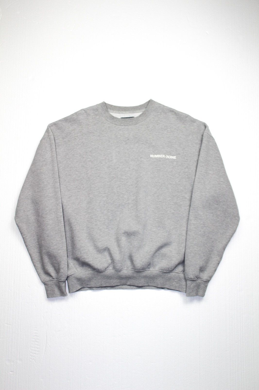 Pre-owned Number N Ine Logo Crewneck Sweatshirt In Gray