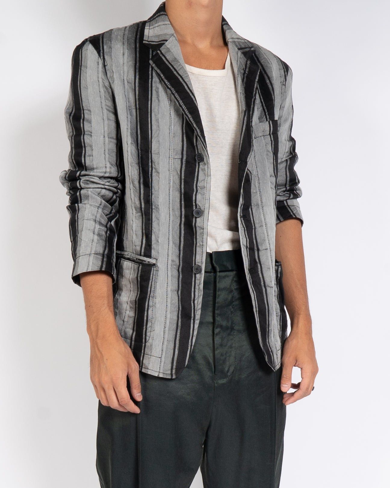Haider Ackermann SS17 Casual Vertige Striped Blazer Sample Size US S / EU 44-46 / 1 - 5 Thumbnail