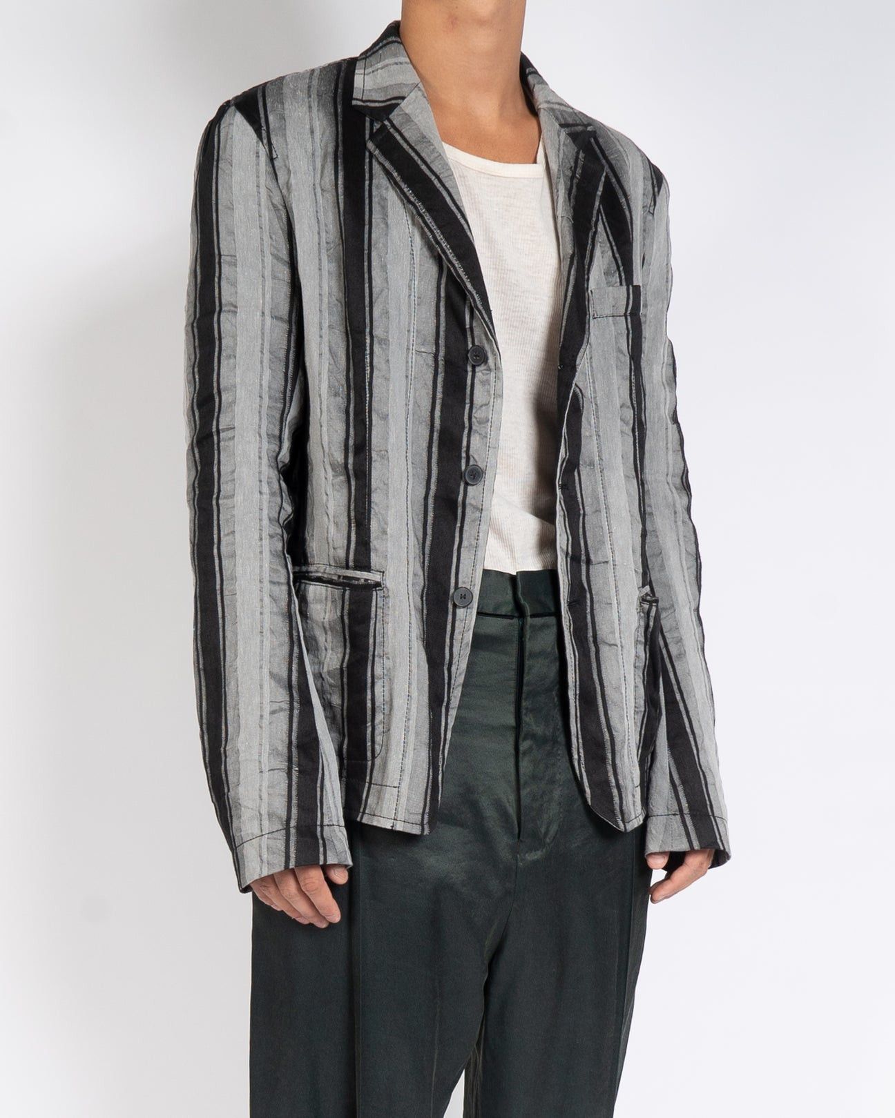 Haider Ackermann SS17 Casual Vertige Striped Blazer Sample Size US S / EU 44-46 / 1 - 2 Thumbnail