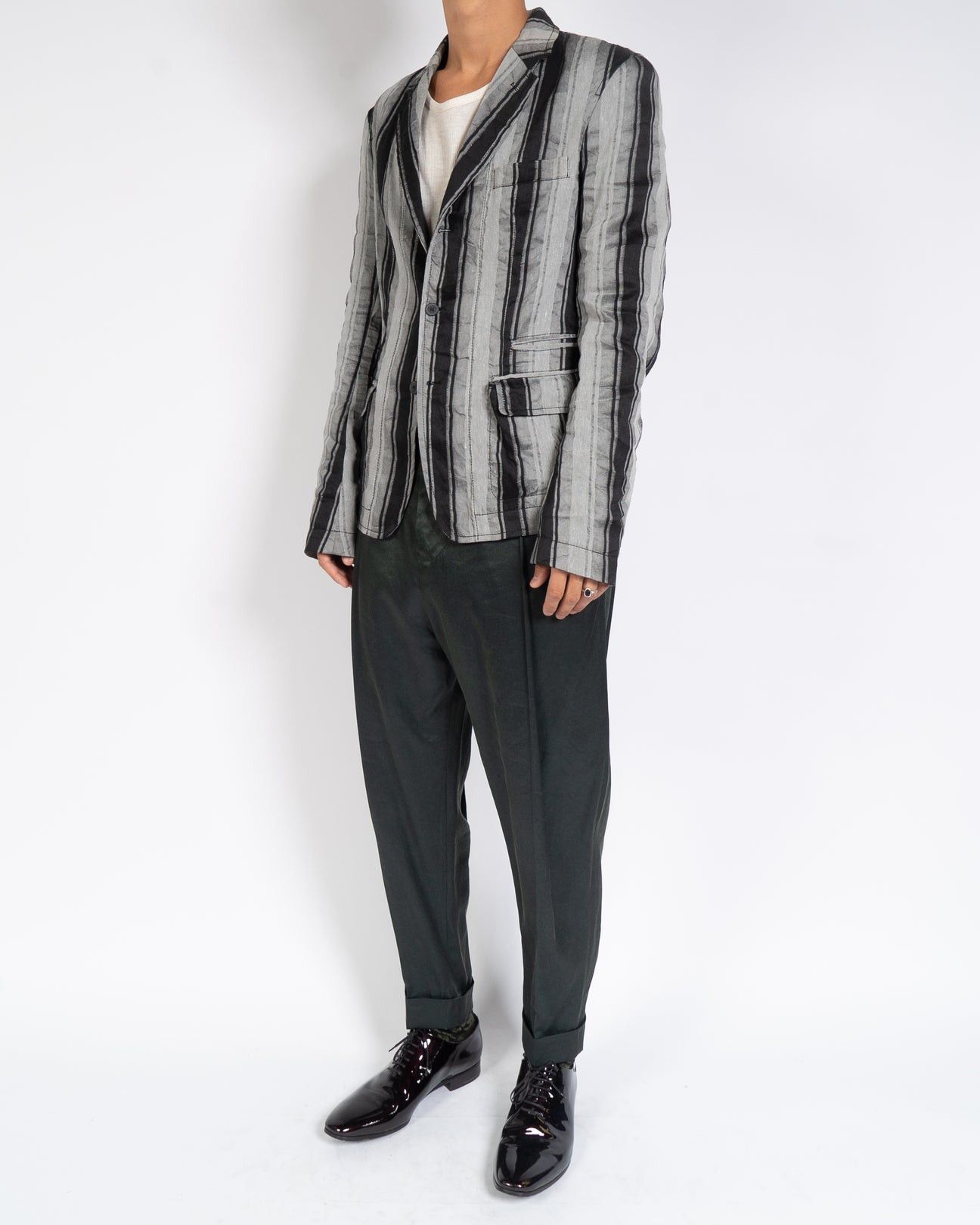 Haider Ackermann SS17 Casual Vertige Striped Blazer Sample Size US S / EU 44-46 / 1 - 6 Thumbnail