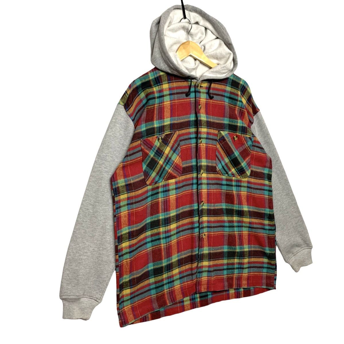 Vintage Vintage Alaska Plaid Flannel Jacket Hoodie Size L Size US L / EU 52-54 / 3 - 3 Thumbnail