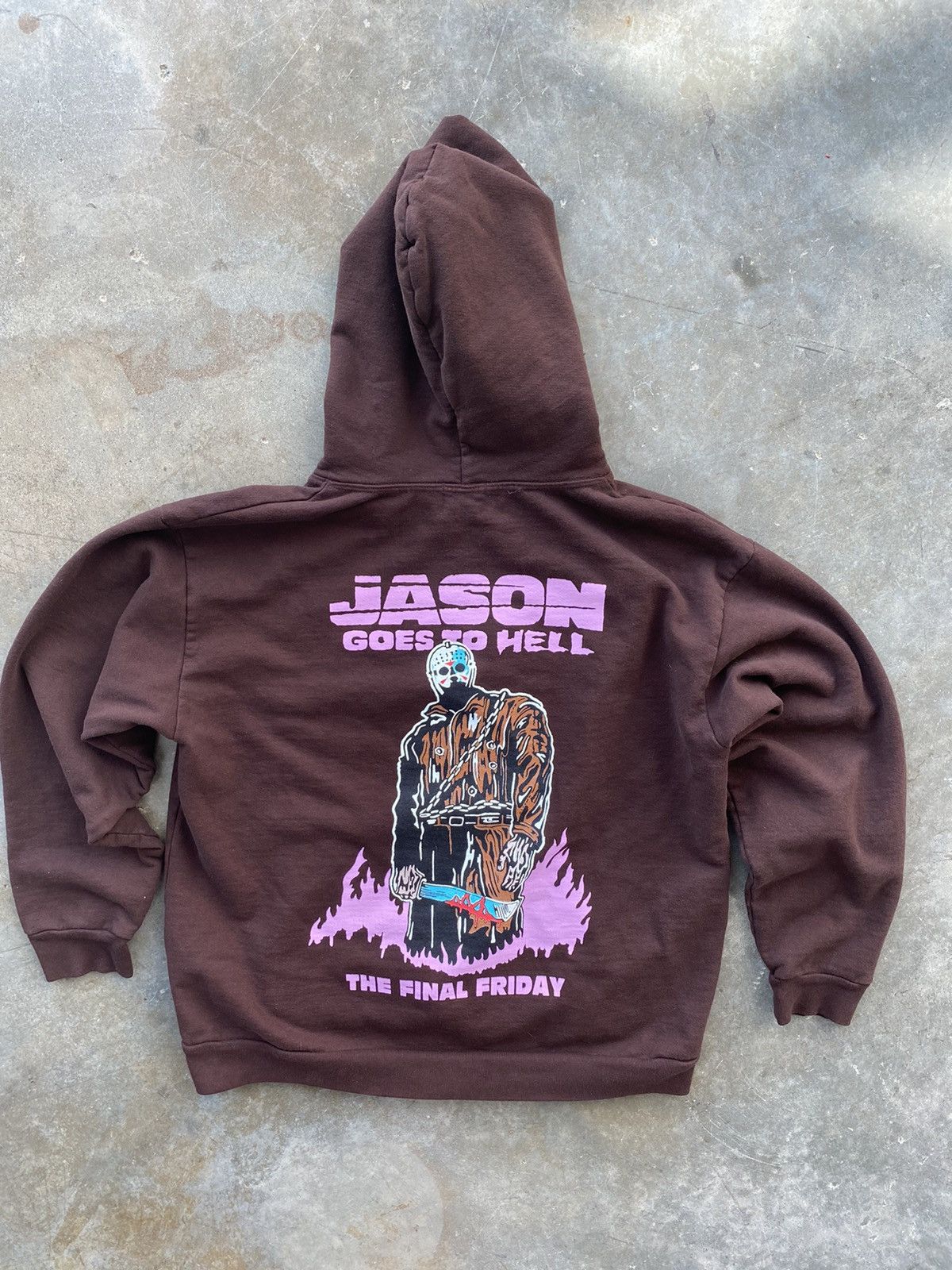 Warren Lotas Jason Goes to Hell Brown Hoodie | Grailed