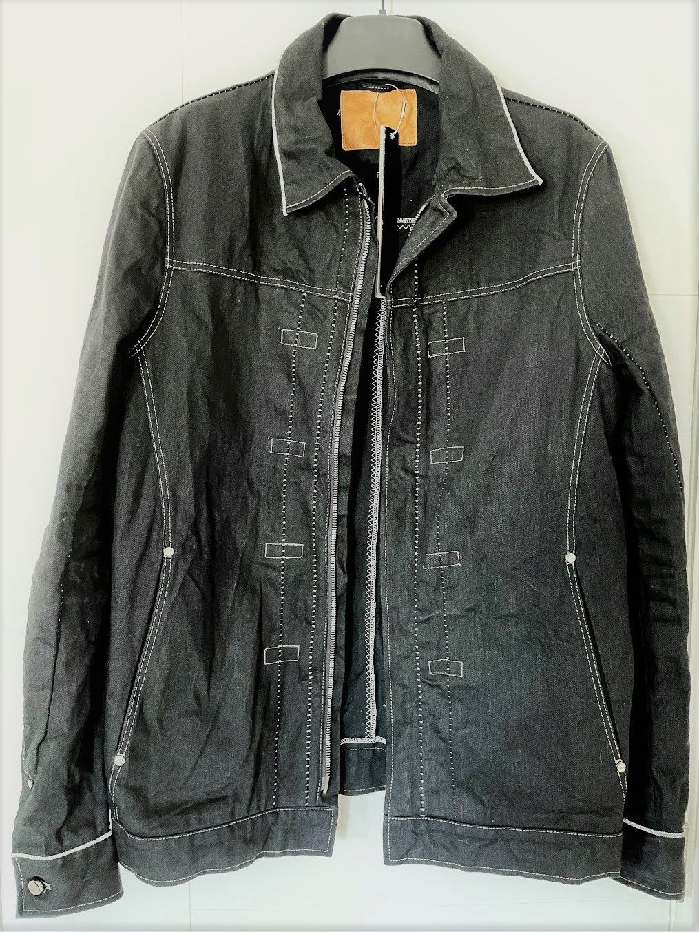 Incarnation -=Final Drop=- INCARNATION Black Denim Jacket, XL=L NEW Size US L / EU 52-54 / 3 - 9 Thumbnail