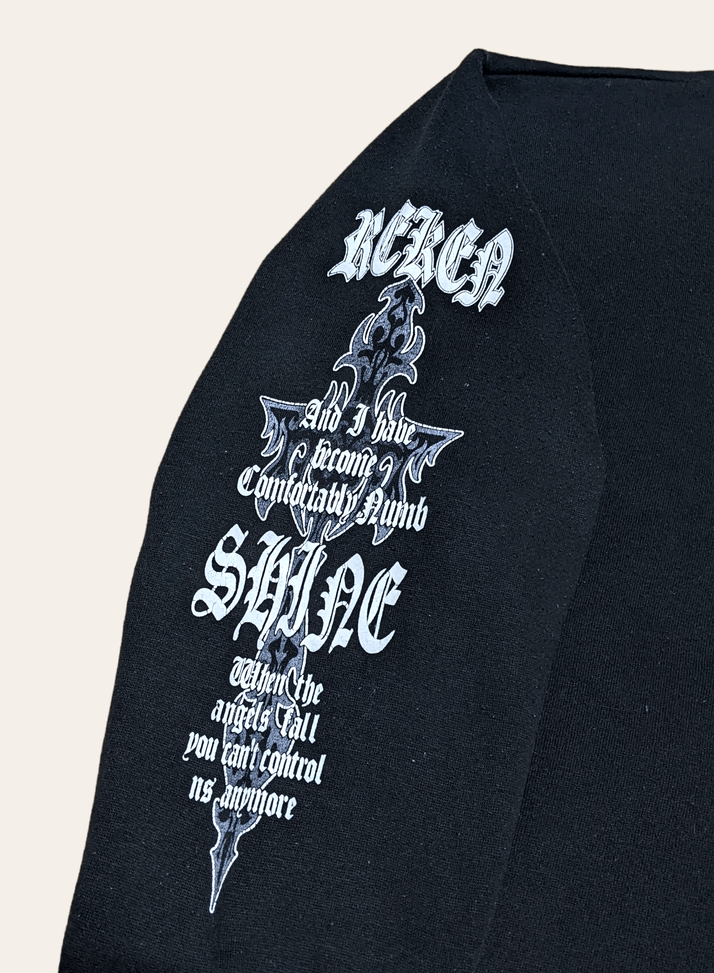 Japanese Brand × Seditionaries × Vintage Vtg 90s Japan Streetwear Beaumere Metal Trinity Sweatshirt Size US L / EU 52-54 / 3 - 7 Thumbnail