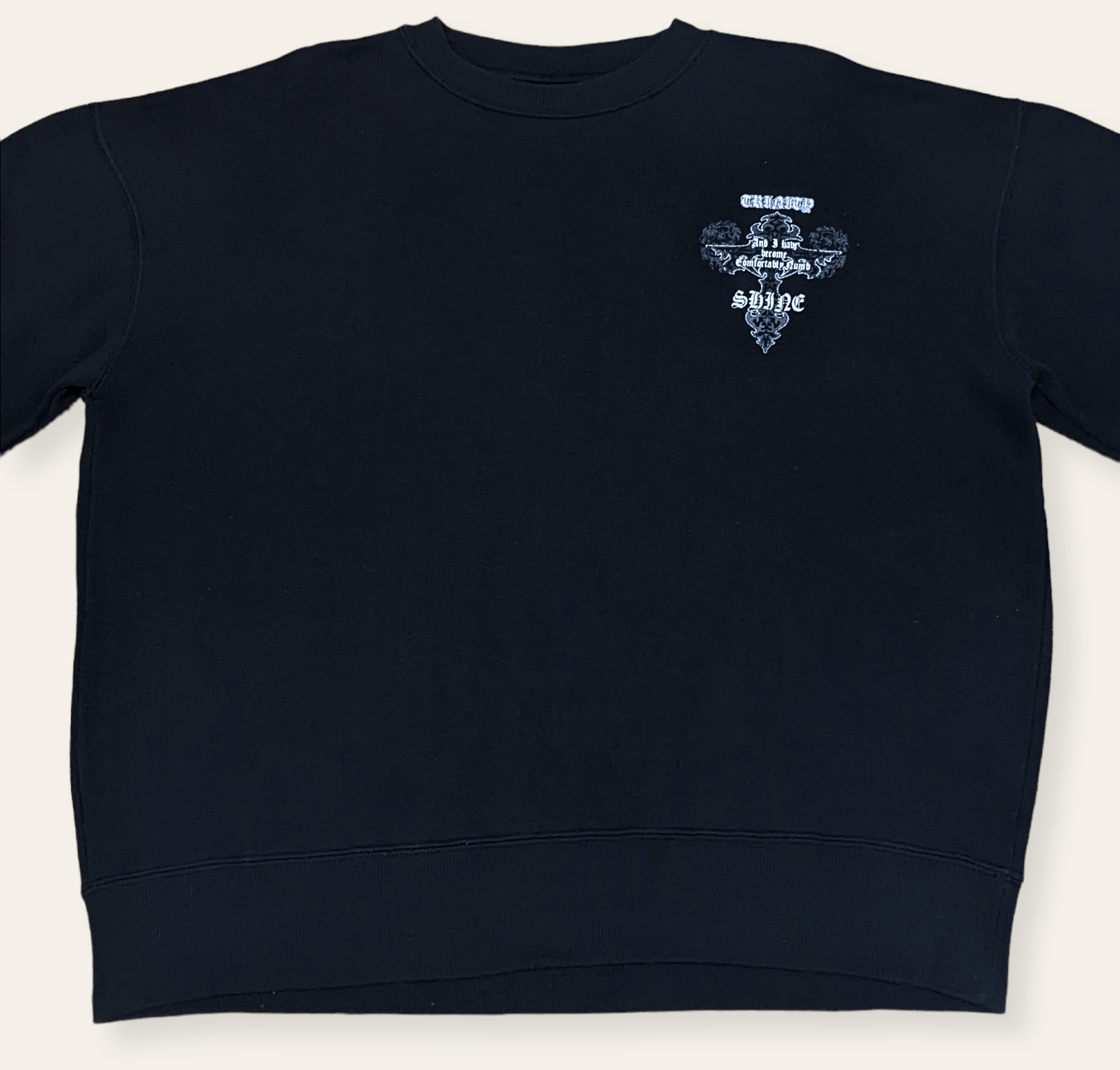 Japanese Brand × Seditionaries × Vintage Vtg 90s Japan Streetwear Beaumere Metal Trinity Sweatshirt Size US L / EU 52-54 / 3 - 5 Thumbnail