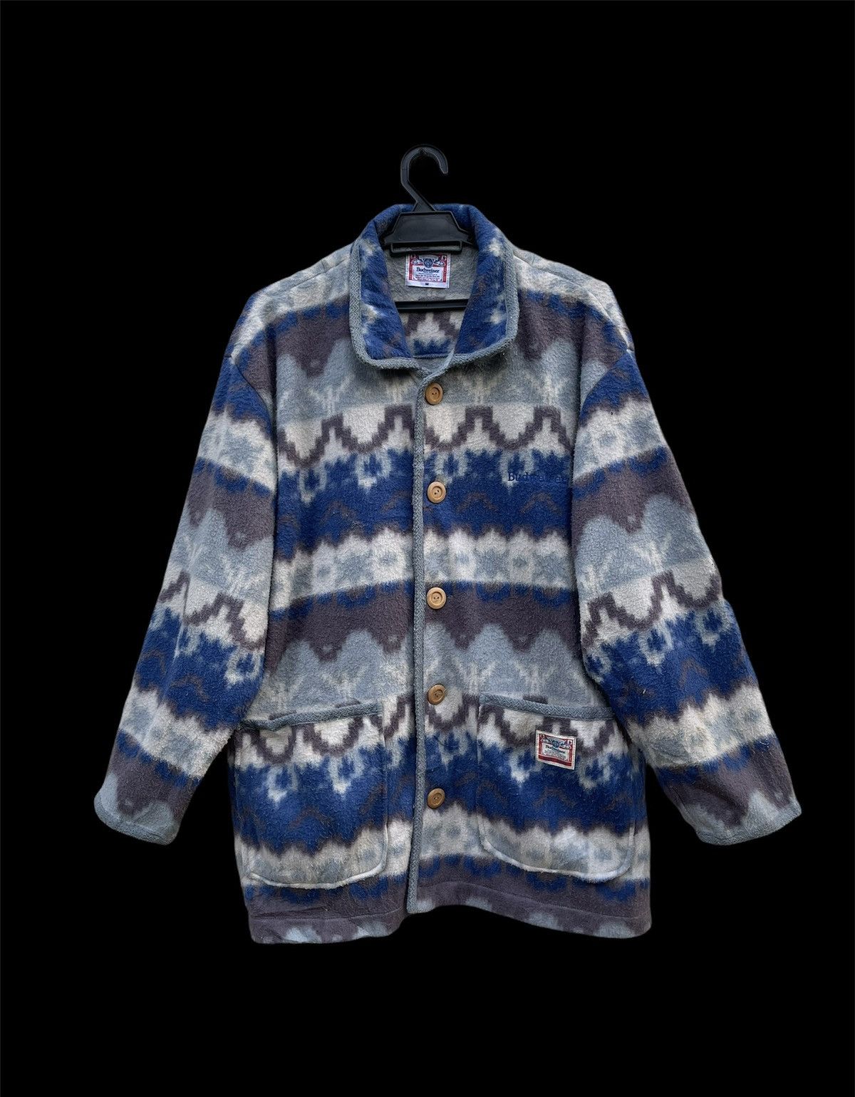 Budweiser Vtg 90’s Budweiser Fleece Navajo Style Size US M / EU 48-50 / 2 - 1 Thumbnail