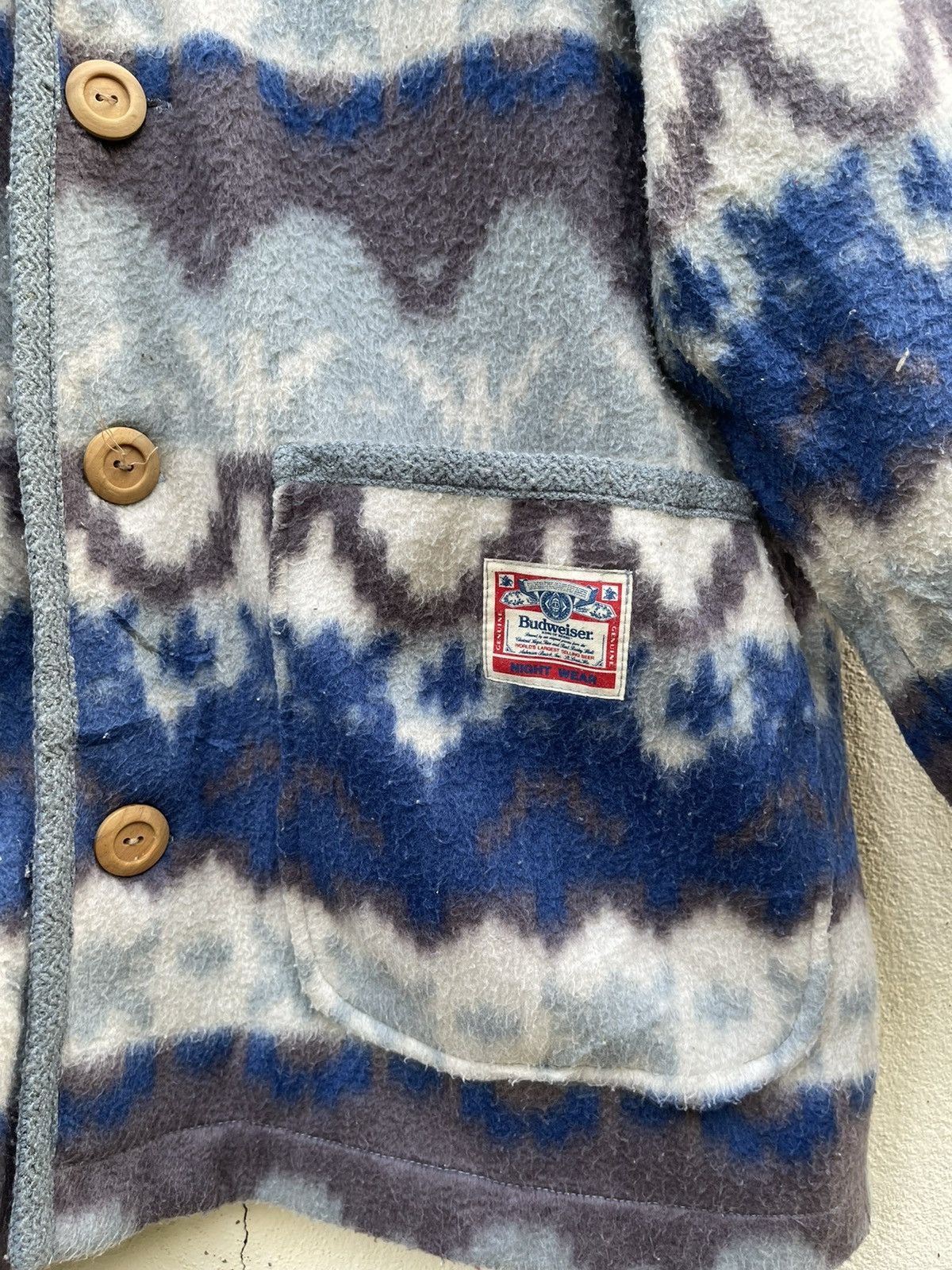 Budweiser Vtg 90’s Budweiser Fleece Navajo Style Size US M / EU 48-50 / 2 - 6 Thumbnail