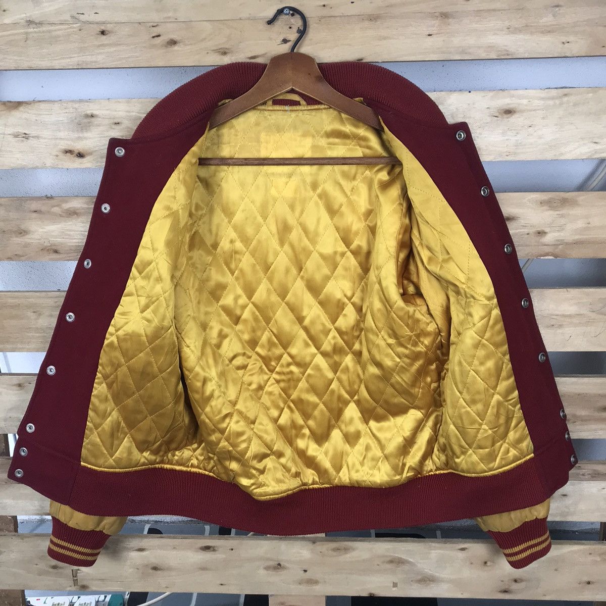 Macbeth × Vintage Vintage Macbeth MB Leather Varsity Jacket Big Logo Size US S / EU 44-46 / 1 - 7 Thumbnail