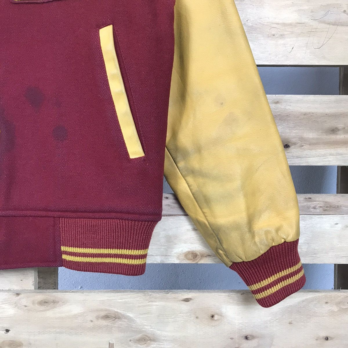 Macbeth × Vintage Vintage Macbeth MB Leather Varsity Jacket Big Logo Size US S / EU 44-46 / 1 - 5 Thumbnail