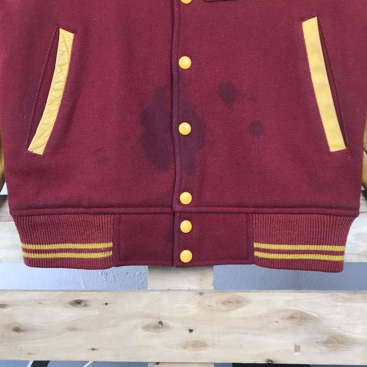 Macbeth × Vintage Vintage Macbeth MB Leather Varsity Jacket Big Logo Size US S / EU 44-46 / 1 - 6 Thumbnail