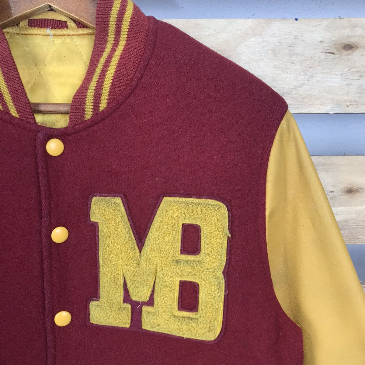 Macbeth × Vintage Vintage Macbeth MB Leather Varsity Jacket Big Logo Size US S / EU 44-46 / 1 - 4 Thumbnail