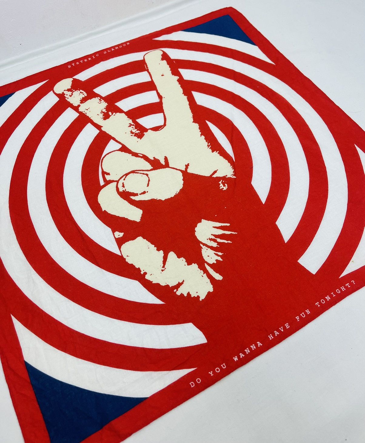 Hysteric Glamour × Vintage Hysteric Glamour Peace Handkerchief Key Bandana Scarf Size ONE SIZE - 3 Thumbnail