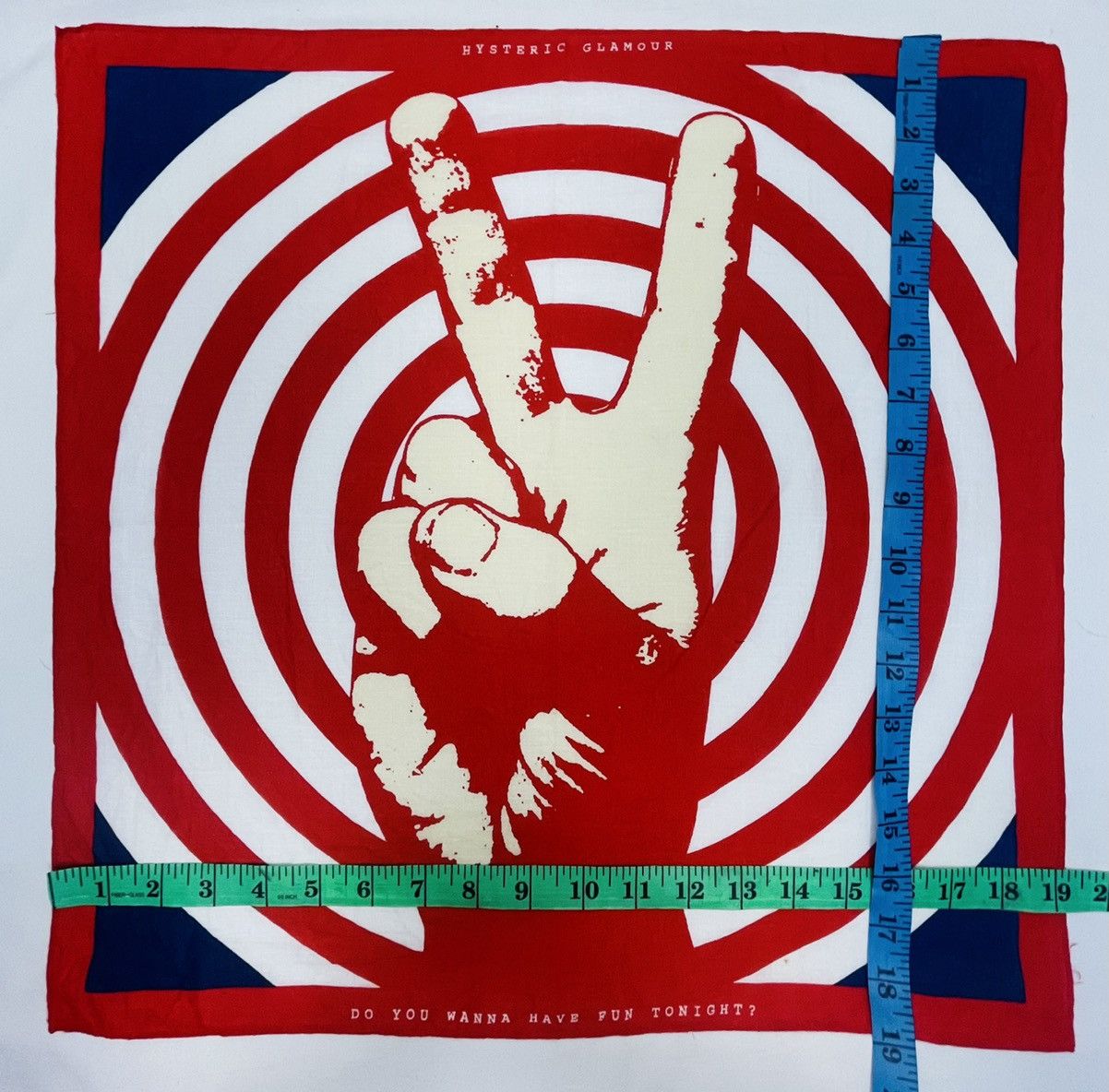 Hysteric Glamour × Vintage Hysteric Glamour Peace Handkerchief Key Bandana Scarf Size ONE SIZE - 6 Thumbnail