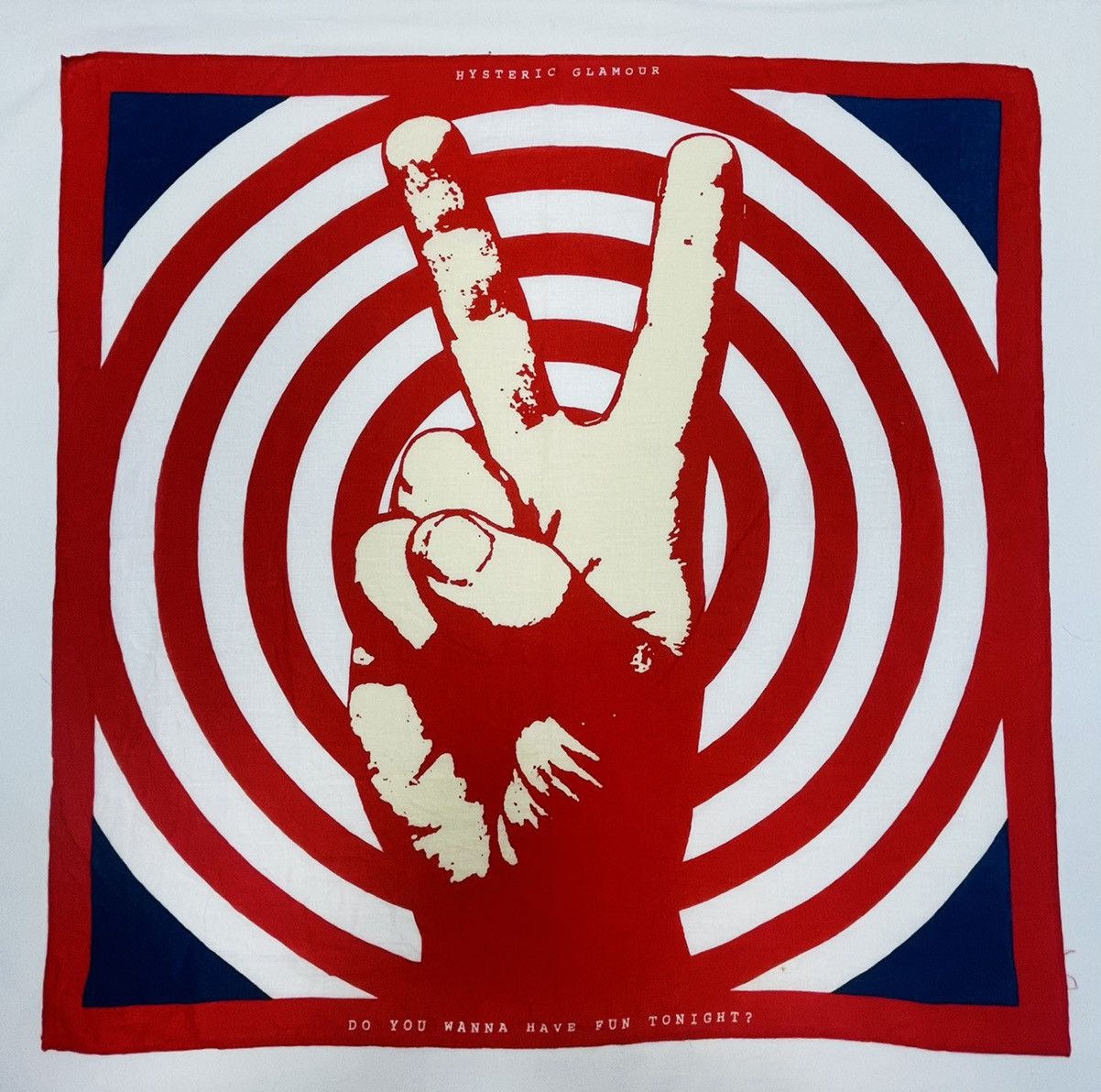 Hysteric Glamour × Vintage Hysteric Glamour Peace Handkerchief Key Bandana Scarf Size ONE SIZE - 2 Thumbnail