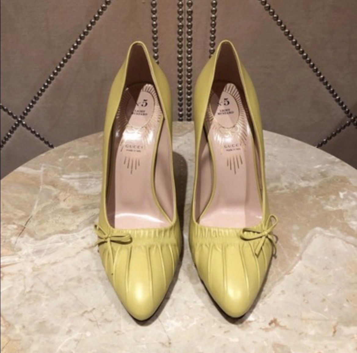 Gucci Bow detail leather pumps