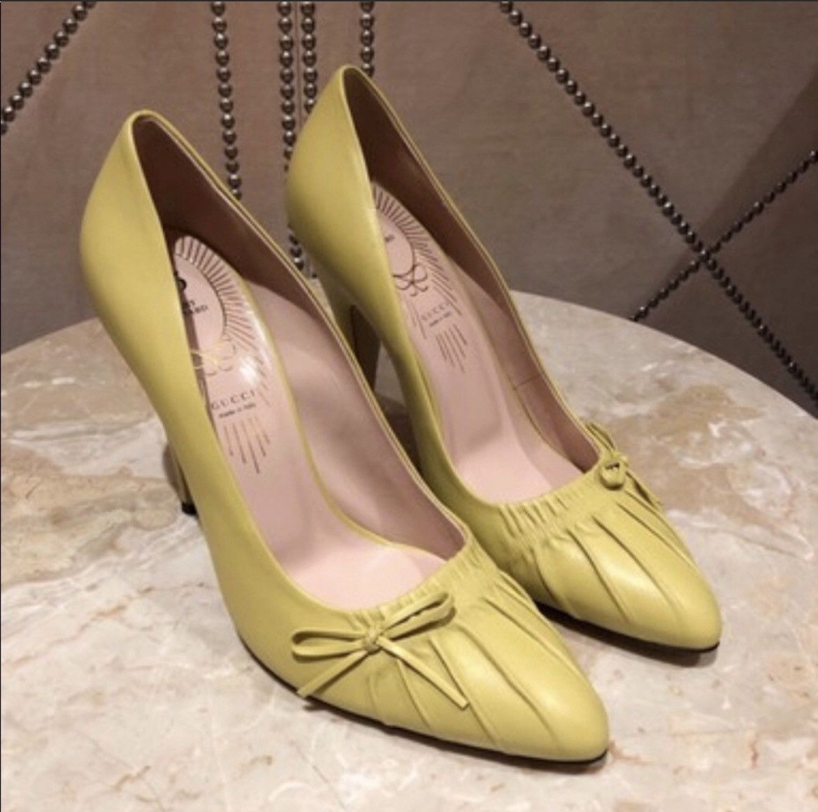 Gucci Bow detail leather pumps