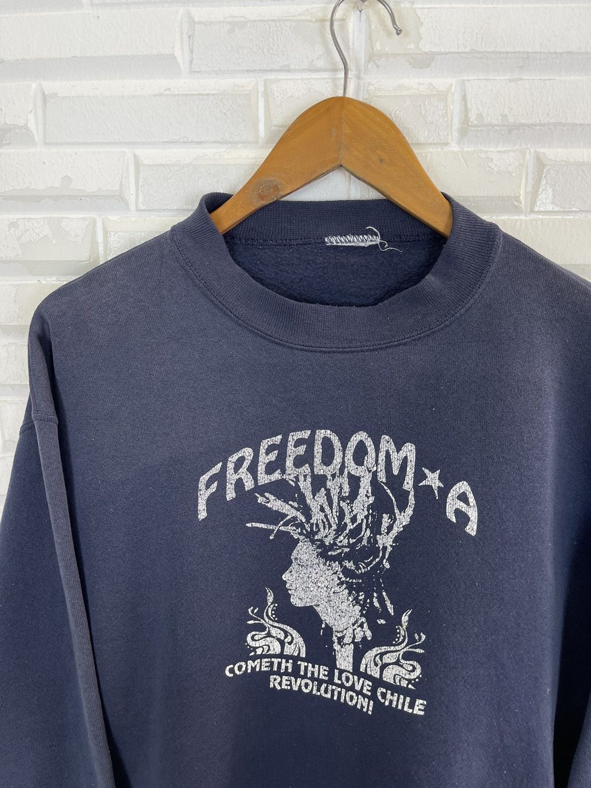 Vintage Vintage FREEDOM *A Sweatshirt 90’s Size US M / EU 48-50 / 2 - 2 Thumbnail