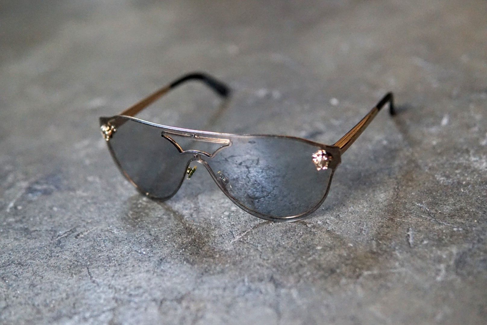 Versace Versace Sunglasses VE2161 1002 6G Gold Aviator Italy Grailed
