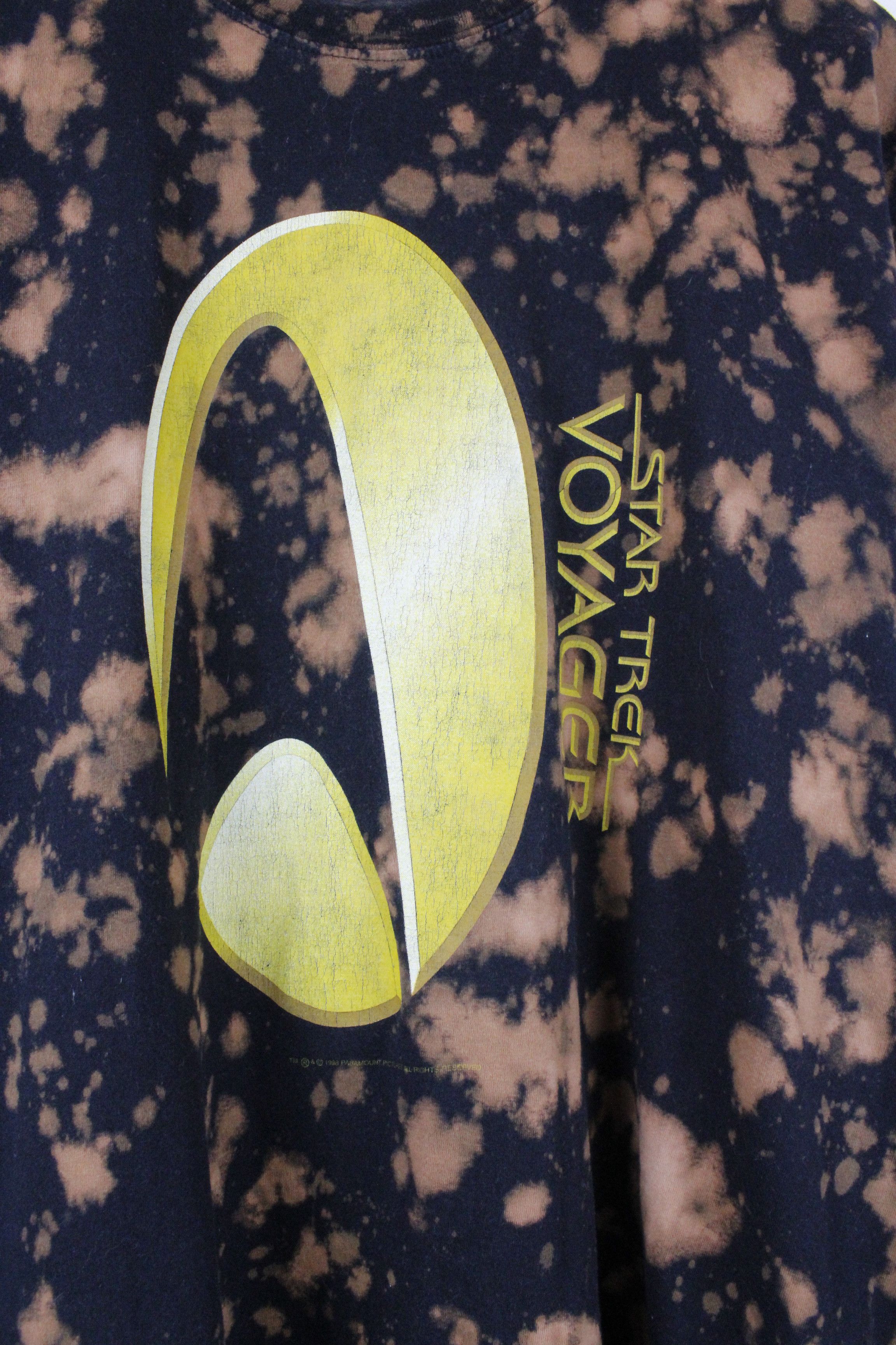 Cartoon Network × Vintage Vintage 1998 Star Trek Voyager Tie Dye Graphic T-shirt Size US XL / EU 56 / 4 - 5 Thumbnail