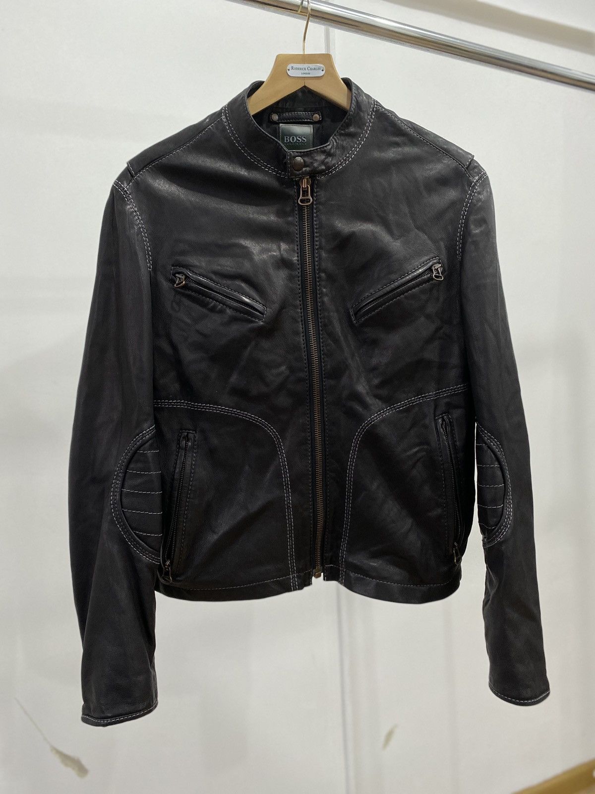 Vintage Vintage Hugo Boss Leather Jacket | Grailed