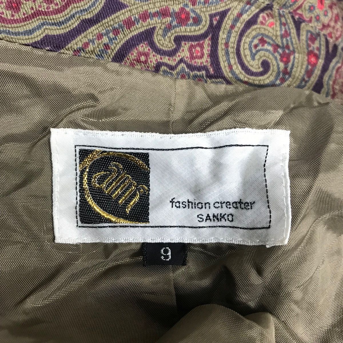 Japanese Brand × Vintage Vintage 90s SANKO Paisley Long Jacket Japanese Brand Size US L / EU 52-54 / 3 - 4 Thumbnail