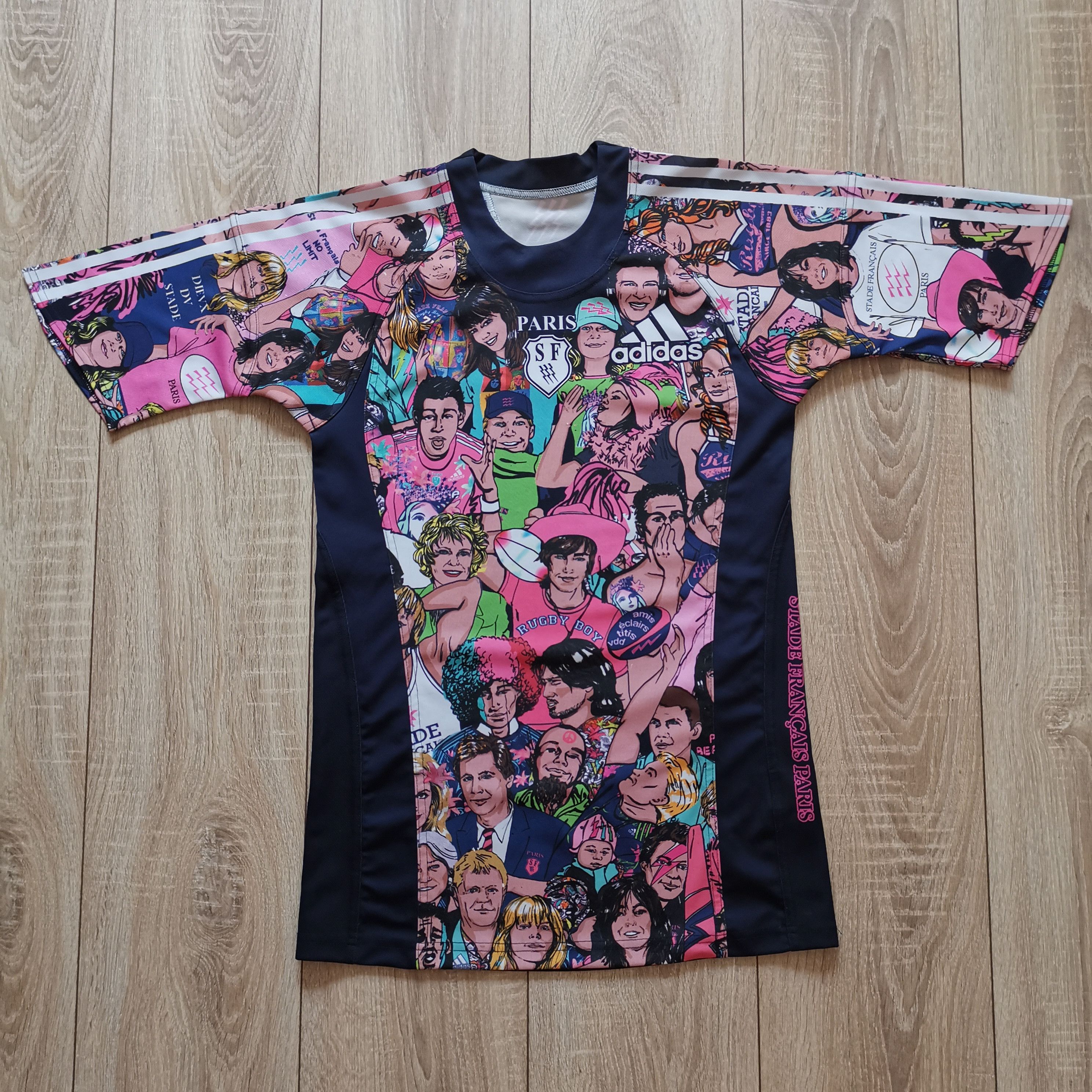 Adidas Adidas Stade Francais Paris Rugby Union Shirt Size US S / EU 44-46 / 1 - 1 Thumbnail