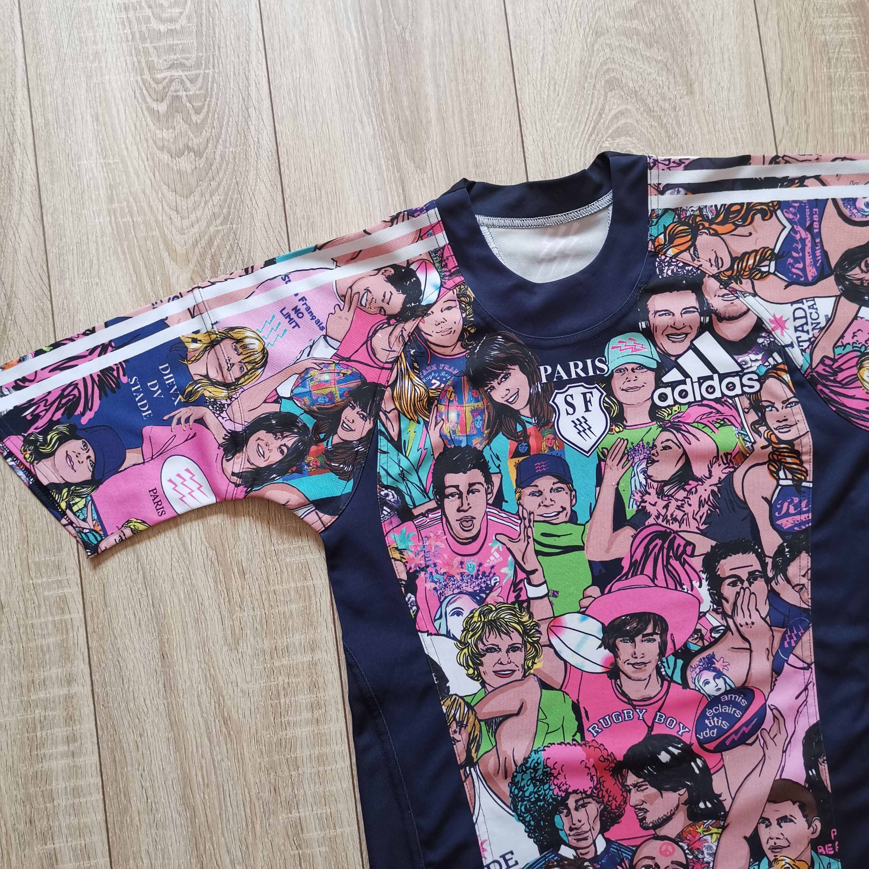 Adidas Adidas Stade Francais Paris Rugby Union Shirt Size US S / EU 44-46 / 1 - 4 Thumbnail