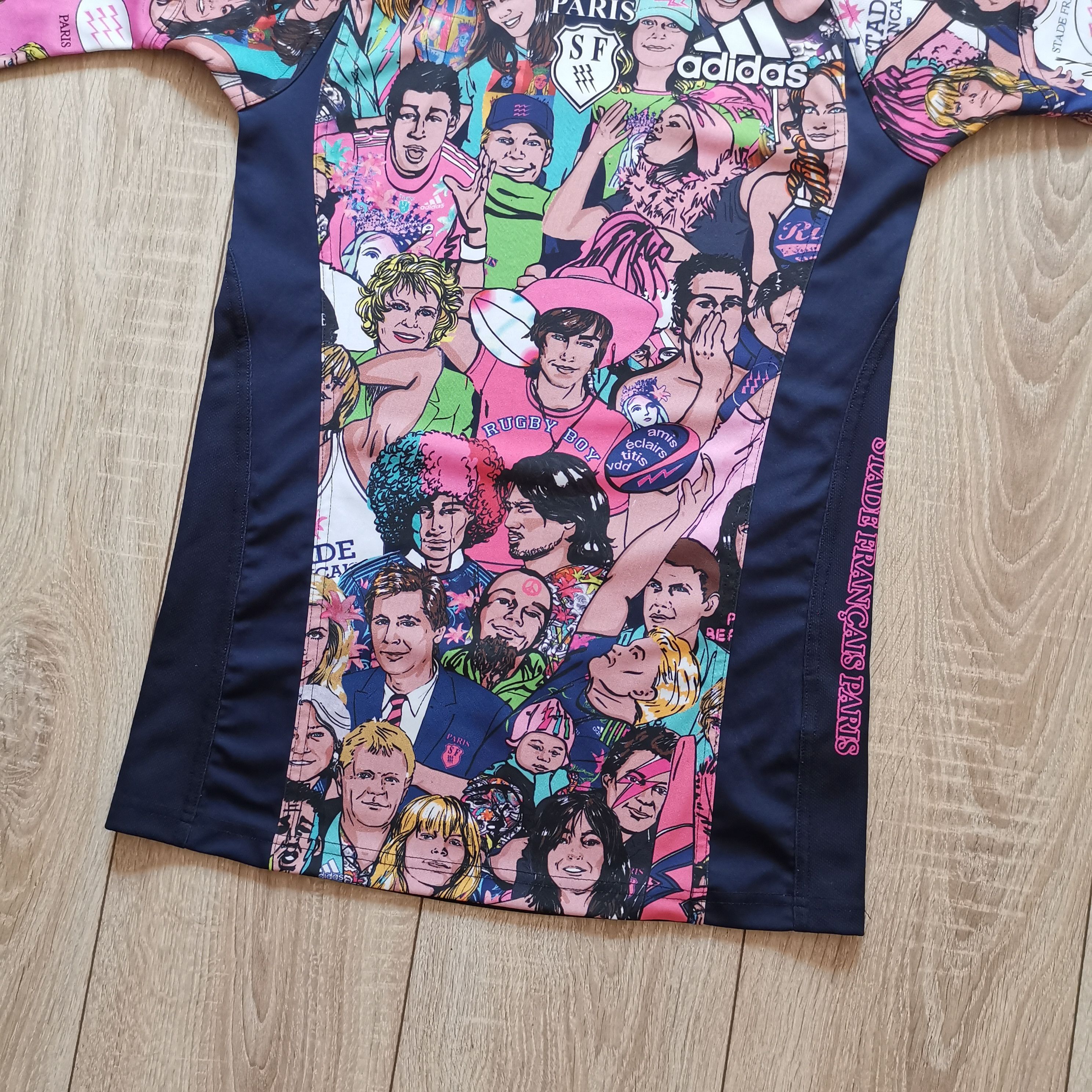 Adidas Adidas Stade Francais Paris Rugby Union Shirt Size US S / EU 44-46 / 1 - 3 Thumbnail