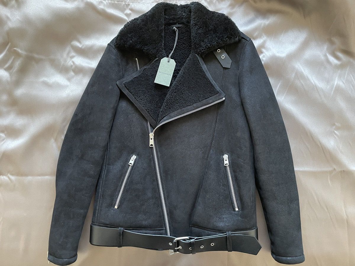 Allsaints AllSaints Byward Shearling Coat - Black - Small Size US S / EU 44-46 / 1 - 1 Thumbnail