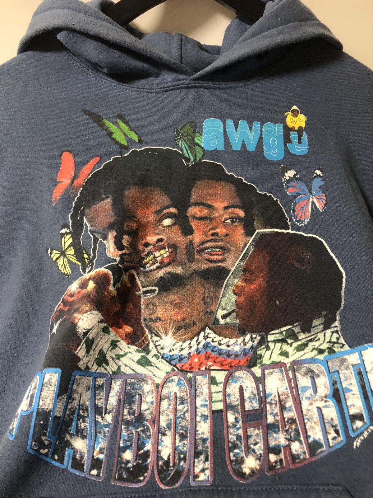 Playboi Carti Rap Tees Streetwear Hoodie Playboi Carti AWGE 2018 hype y2k rap Grailed