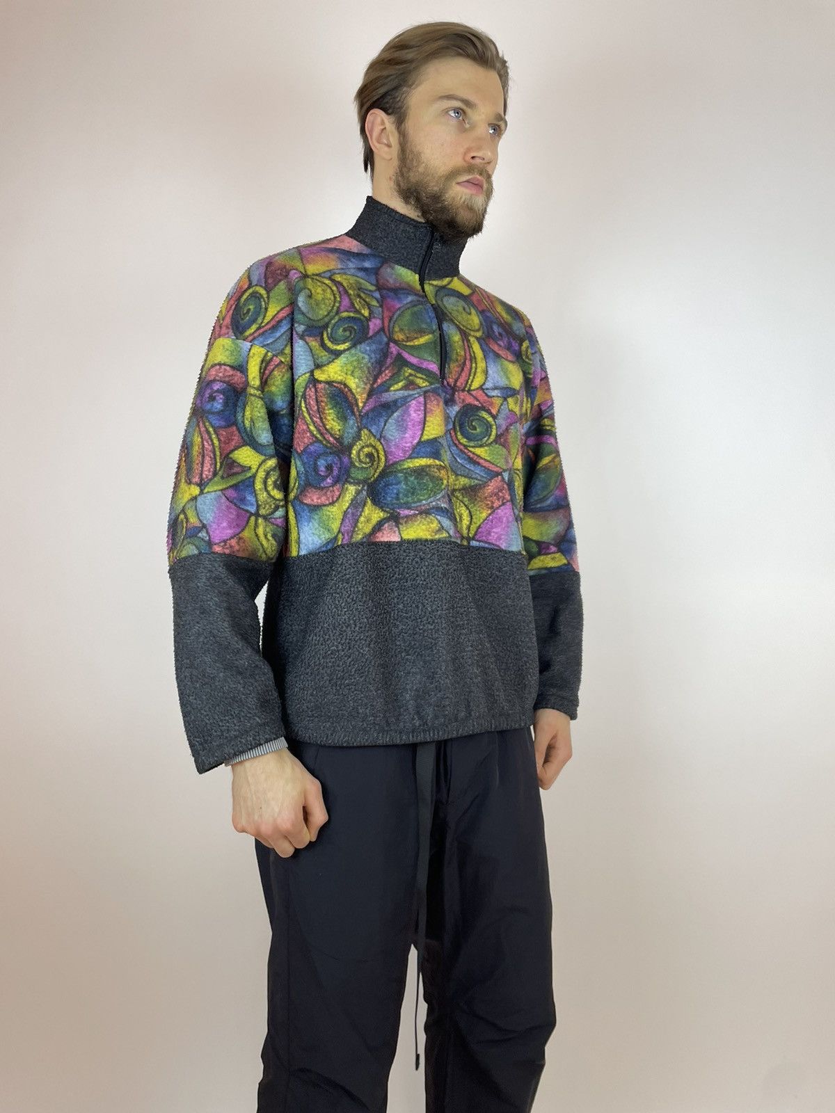 Vintage Vintage multicolour Aztec fleece Pullover half zip corpcore Size US L / EU 52-54 / 3 - 5 Thumbnail