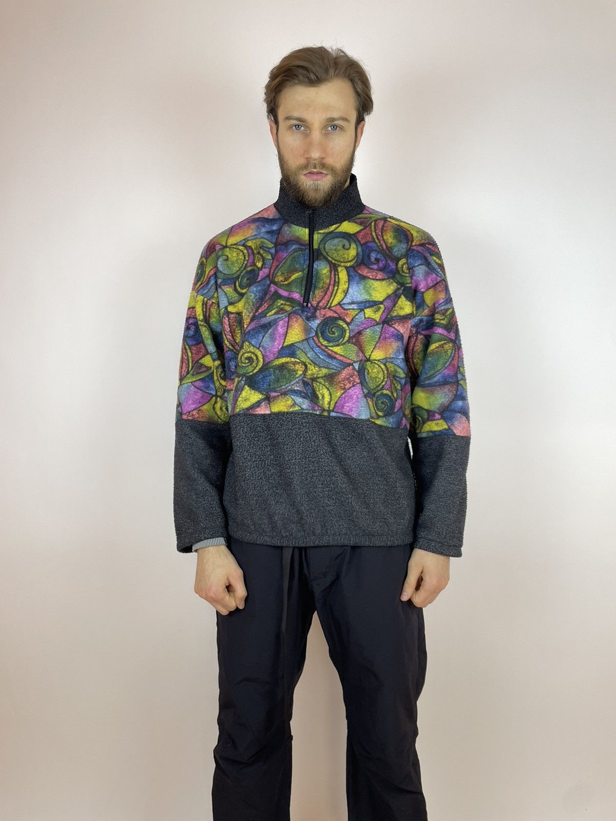 Vintage Vintage multicolour Aztec fleece Pullover half zip corpcore Size US L / EU 52-54 / 3 - 3 Thumbnail
