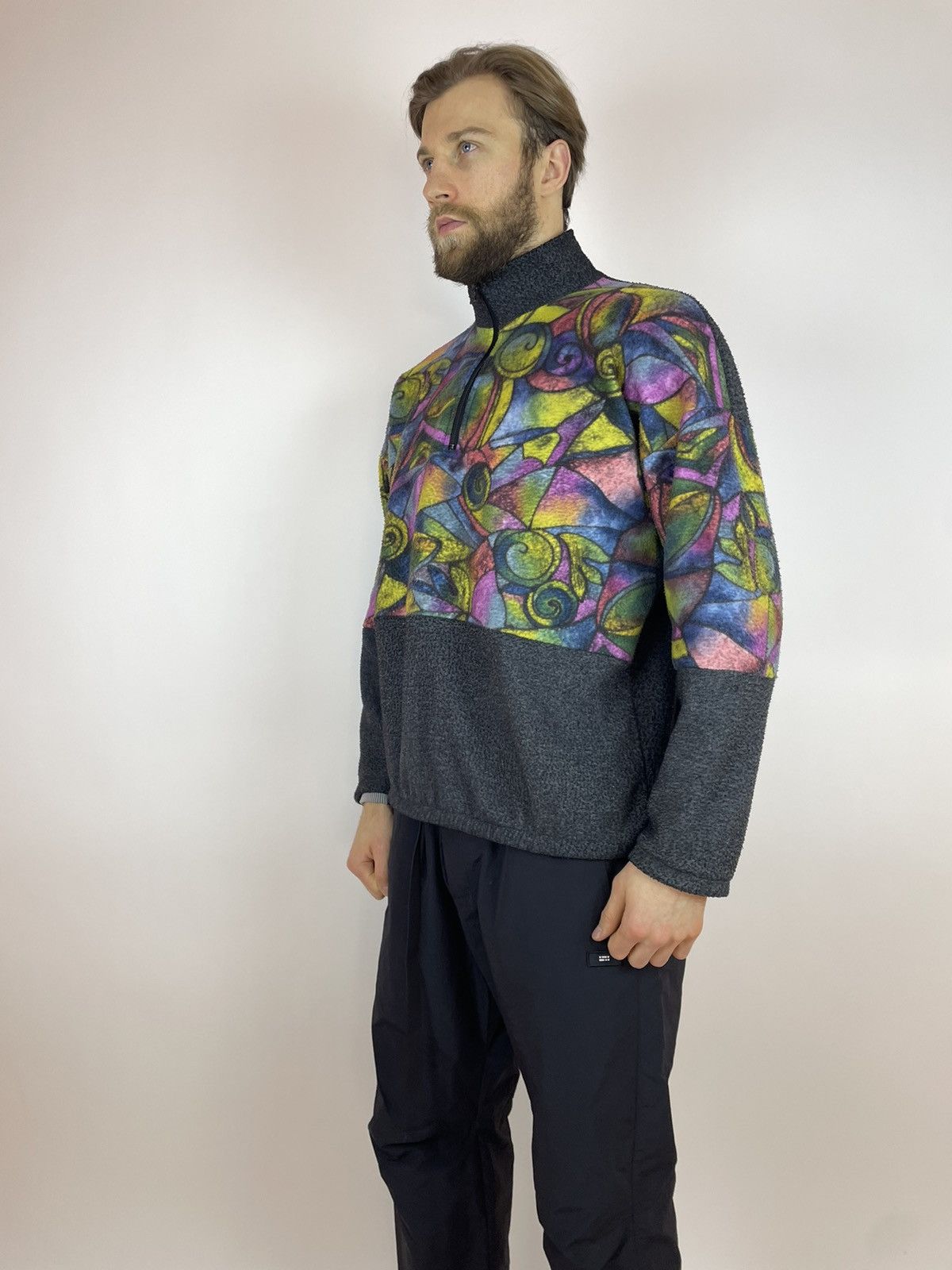 Vintage Vintage multicolour Aztec fleece Pullover half zip corpcore Size US L / EU 52-54 / 3 - 4 Thumbnail