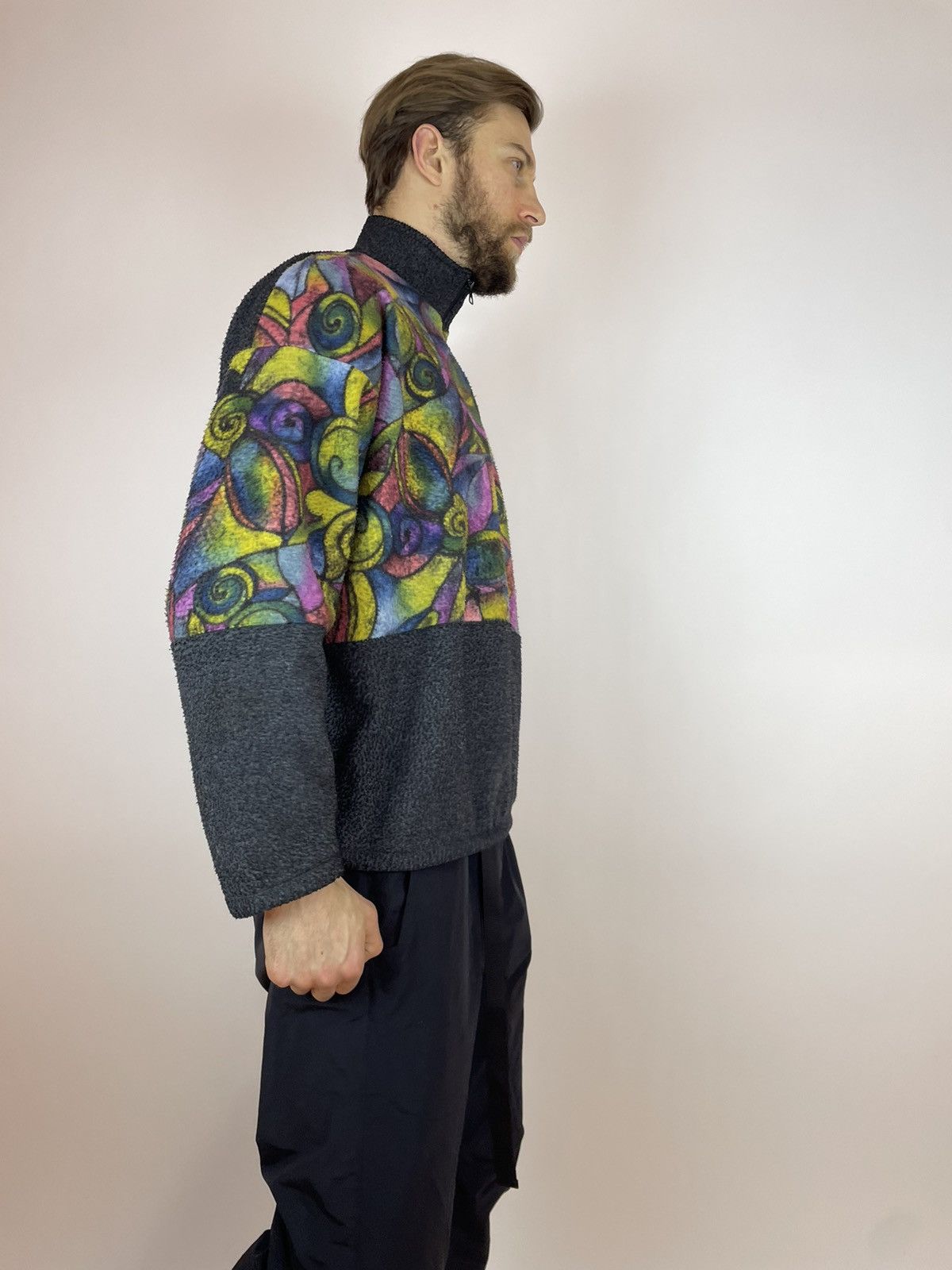 Vintage Vintage multicolour Aztec fleece Pullover half zip corpcore Size US L / EU 52-54 / 3 - 6 Thumbnail