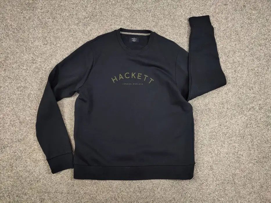 Hackett Hackett London Classic navy blue Crewneck Sweatshirt logo Size US XL / EU 56 / 4 - 5 Thumbnail