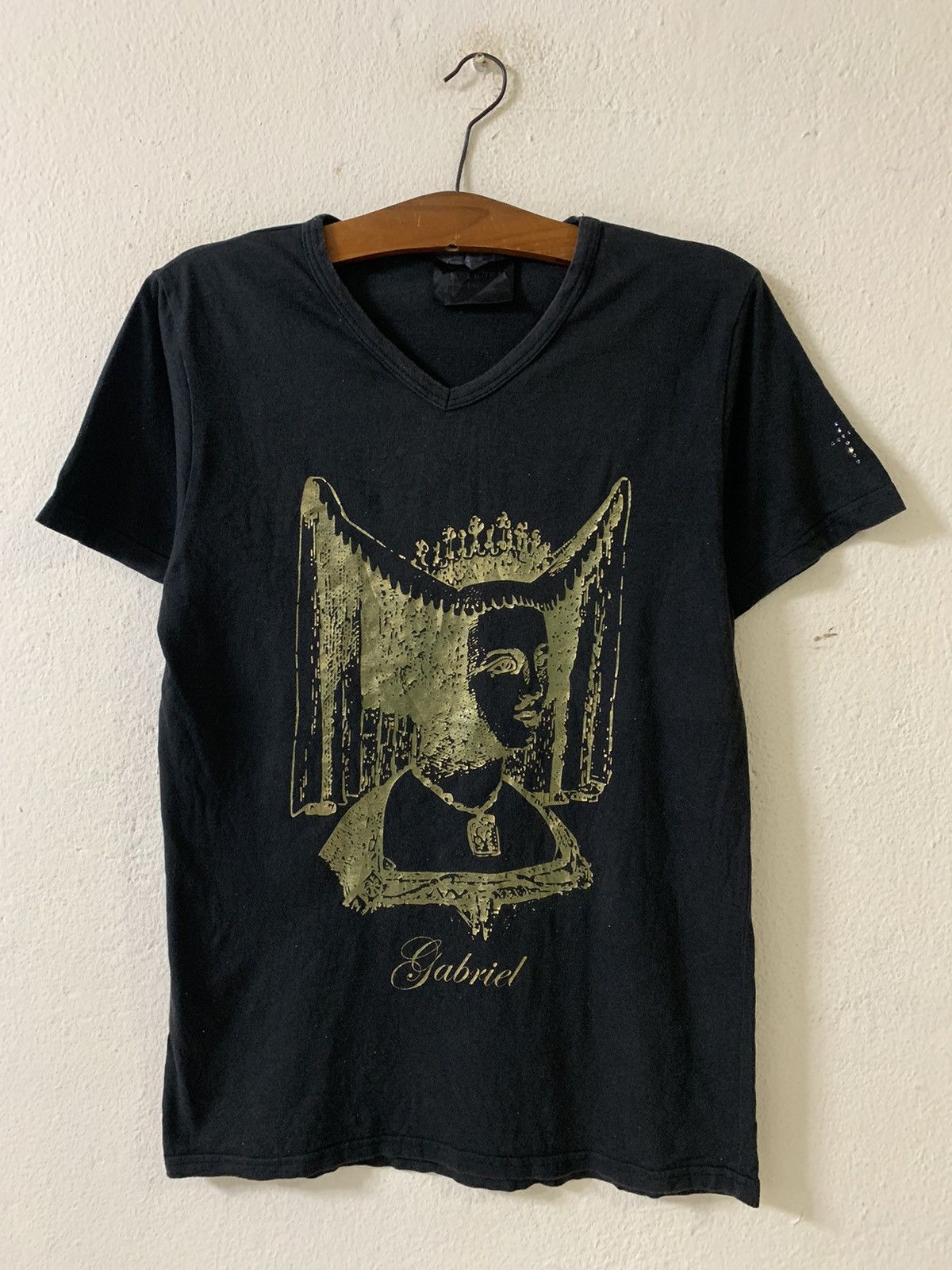 Japanese Brand Black Moral Gabriel V-Neck Tee Size US XS / EU 42 / 0 - 1 Thumbnail
