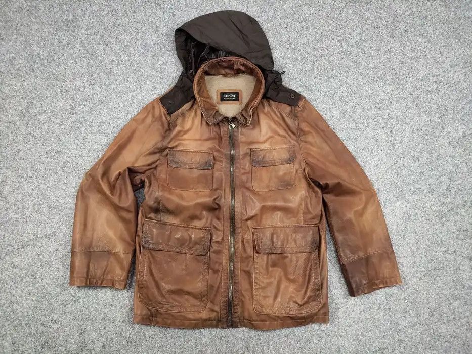 Japanese Brand Werner Christ premium men's brown Leather Jacket Size US L / EU 52-54 / 3 - 5 Thumbnail