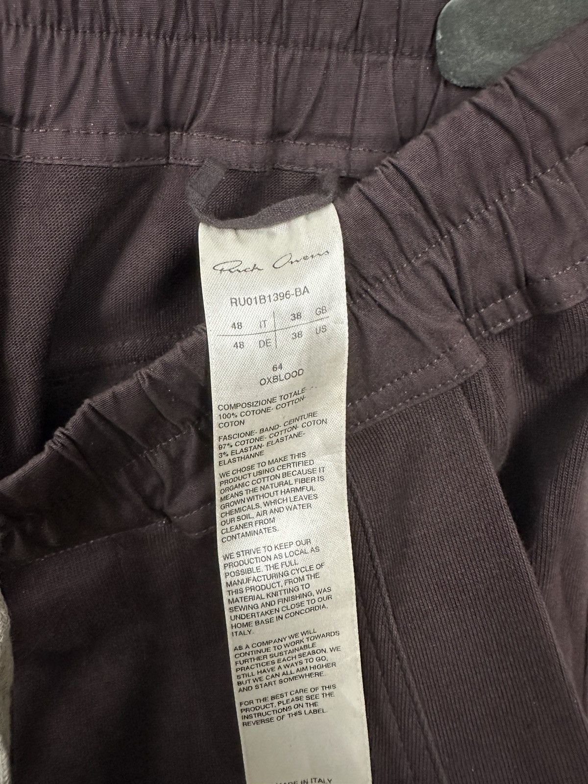 Rick Owens SS22 ‘FOGACHINE’ Oxblood Cargojoggers Size US 32 / EU 48 - 6 Thumbnail
