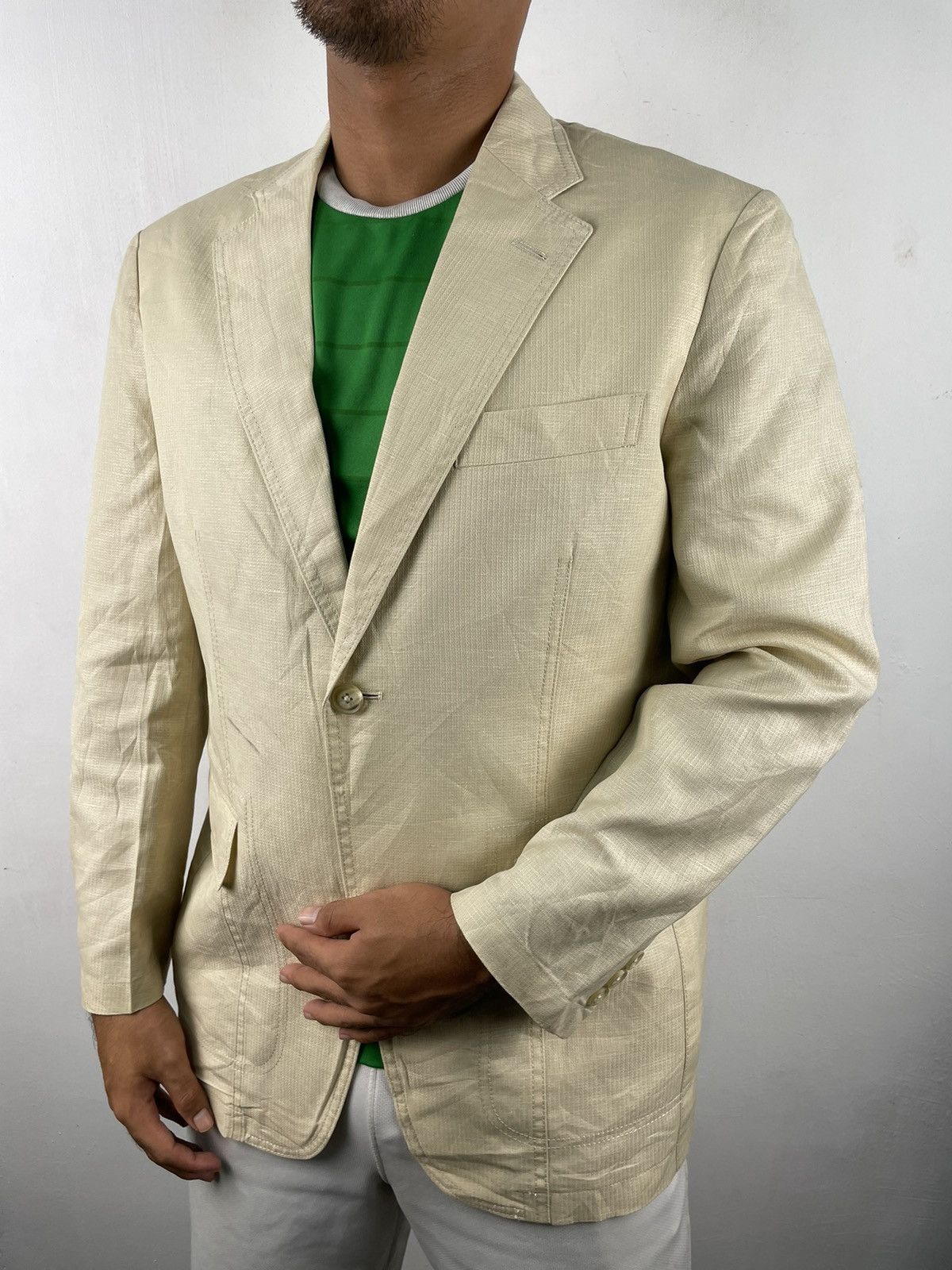 Kansai Yamamoto Vintage Kansai Yamamoto Blazer Double Breasted Size 42R - 1 Thumbnail