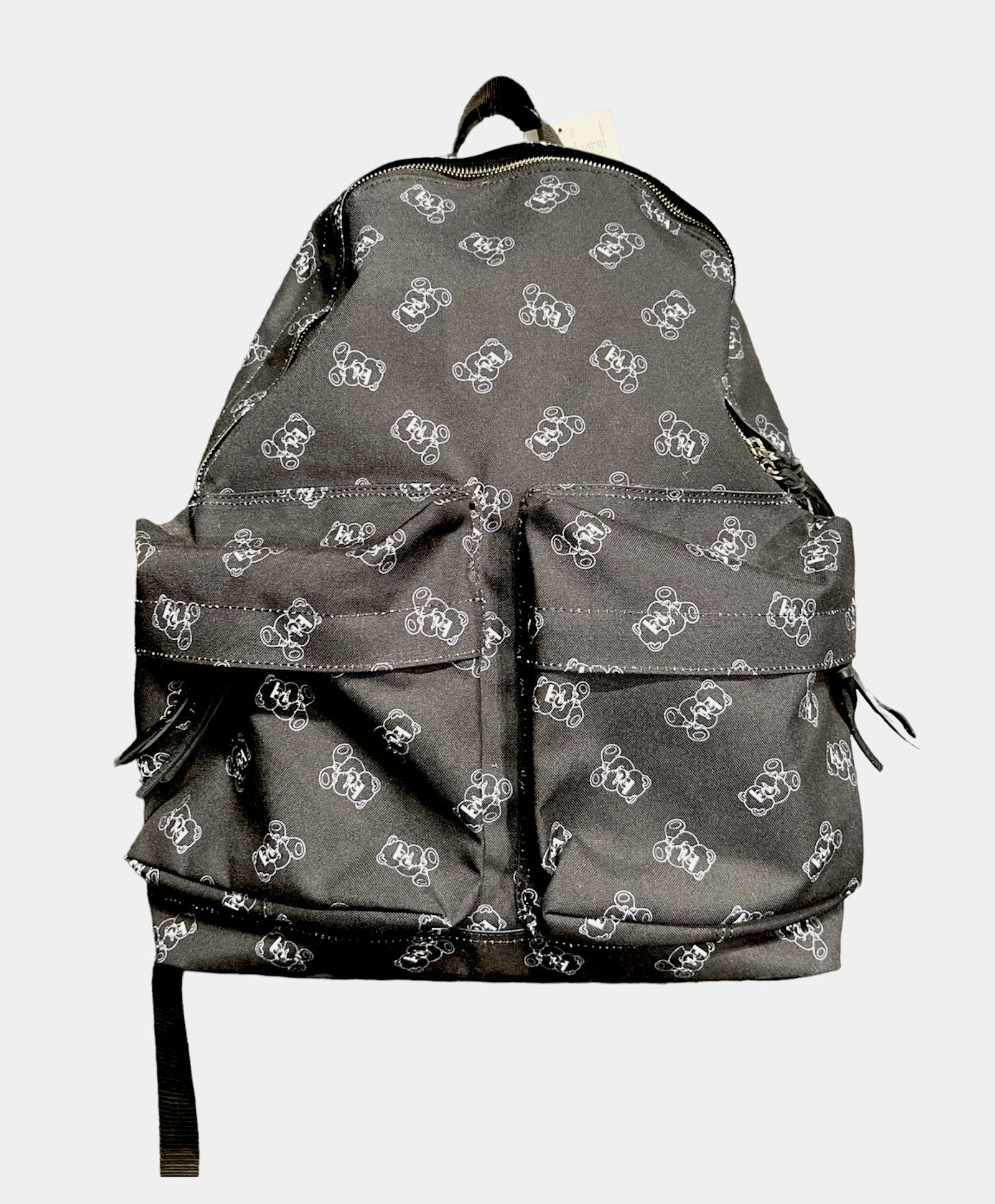 image of Back Pack Undercover in Black w/ Bear Pattern, Men's